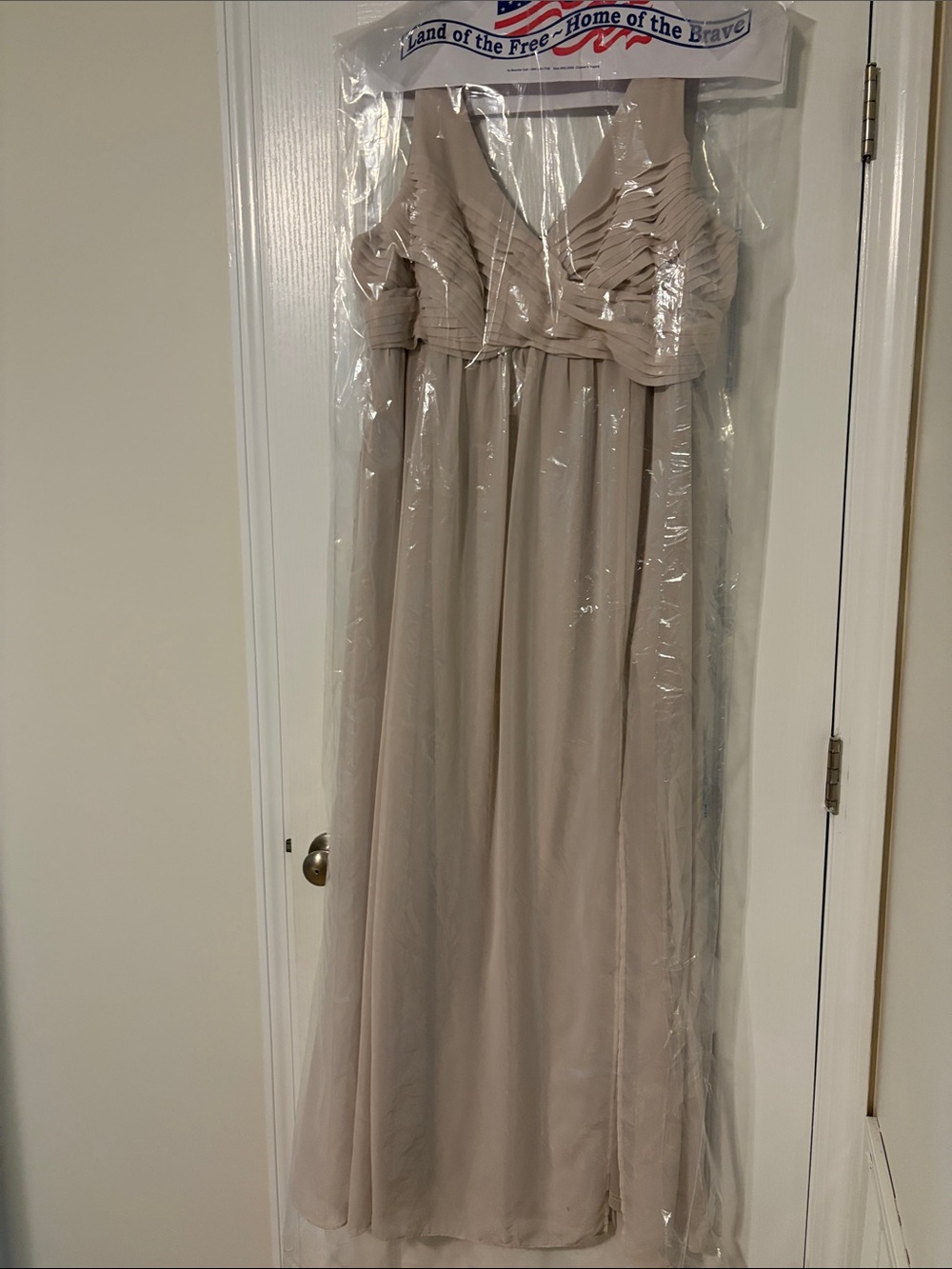 Birdy Grey Laurie Chiffon Dress in Almond